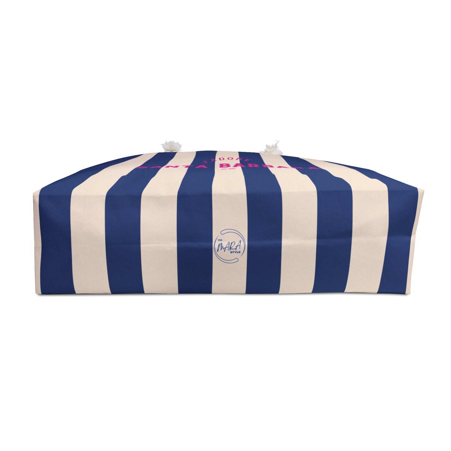  Navy & Cream Coastal Beach Tote