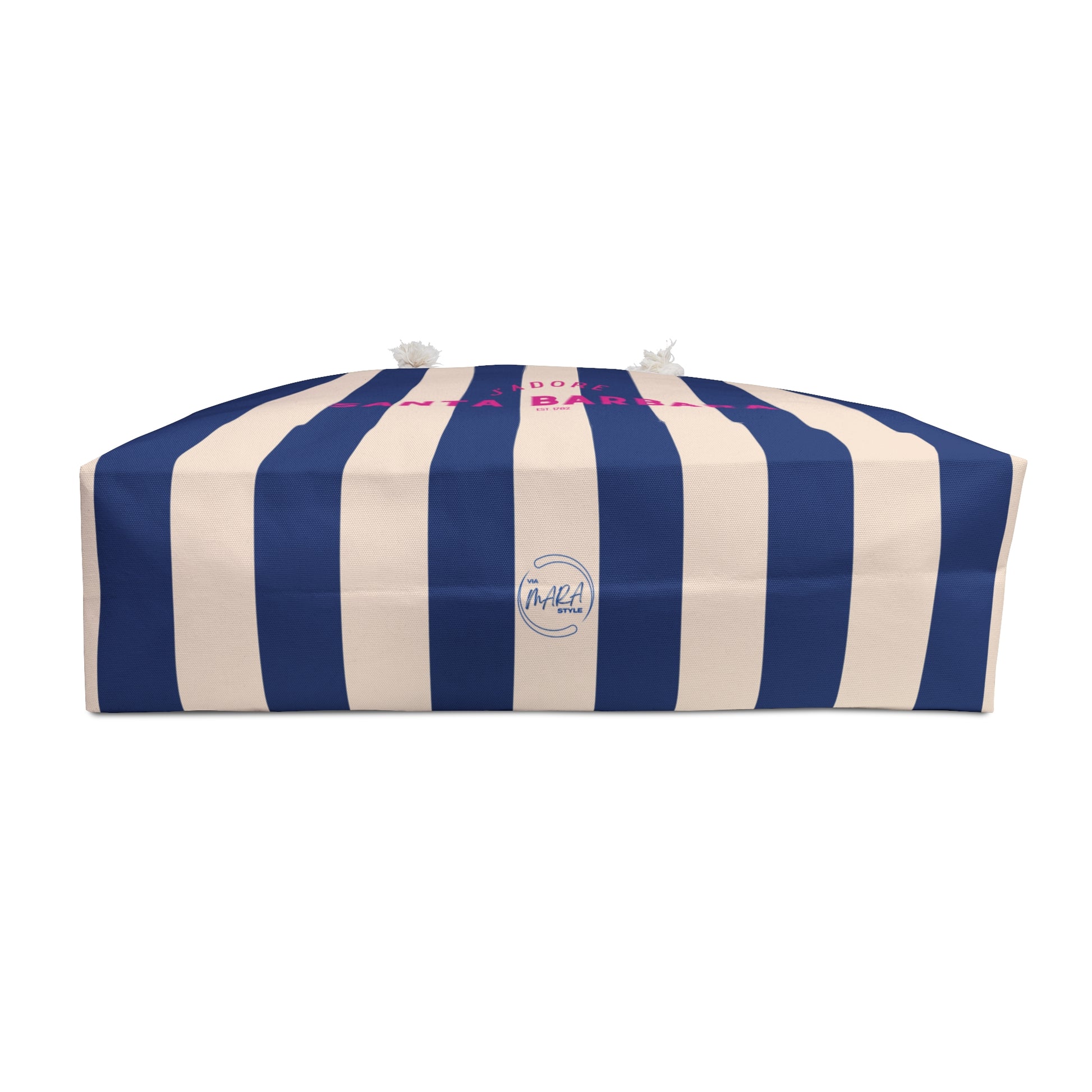  Navy & Cream Coastal Beach Tote