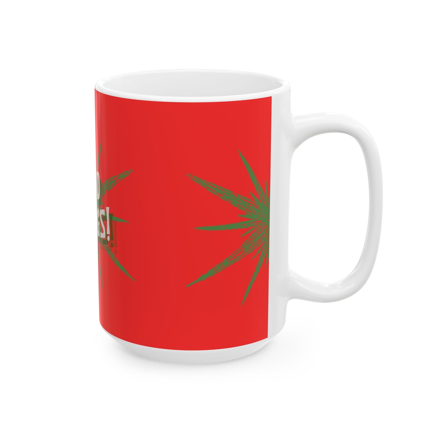 Holiday 'Good Tidings' Ceramic Mug — Festive Red Christmas Coffee Cup (11oz/15oz)