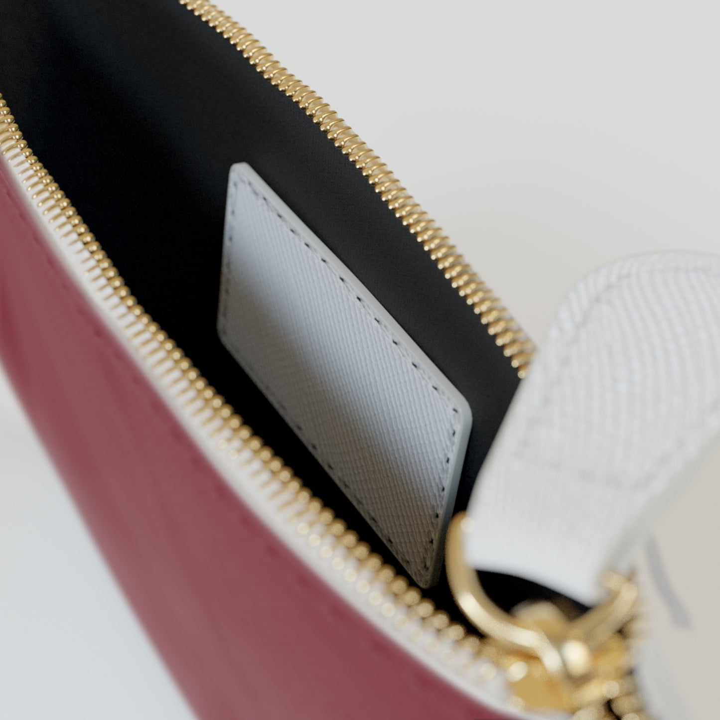 Burgundy Preppy Mini Clutch Bag,   PRIVEE French Clutch