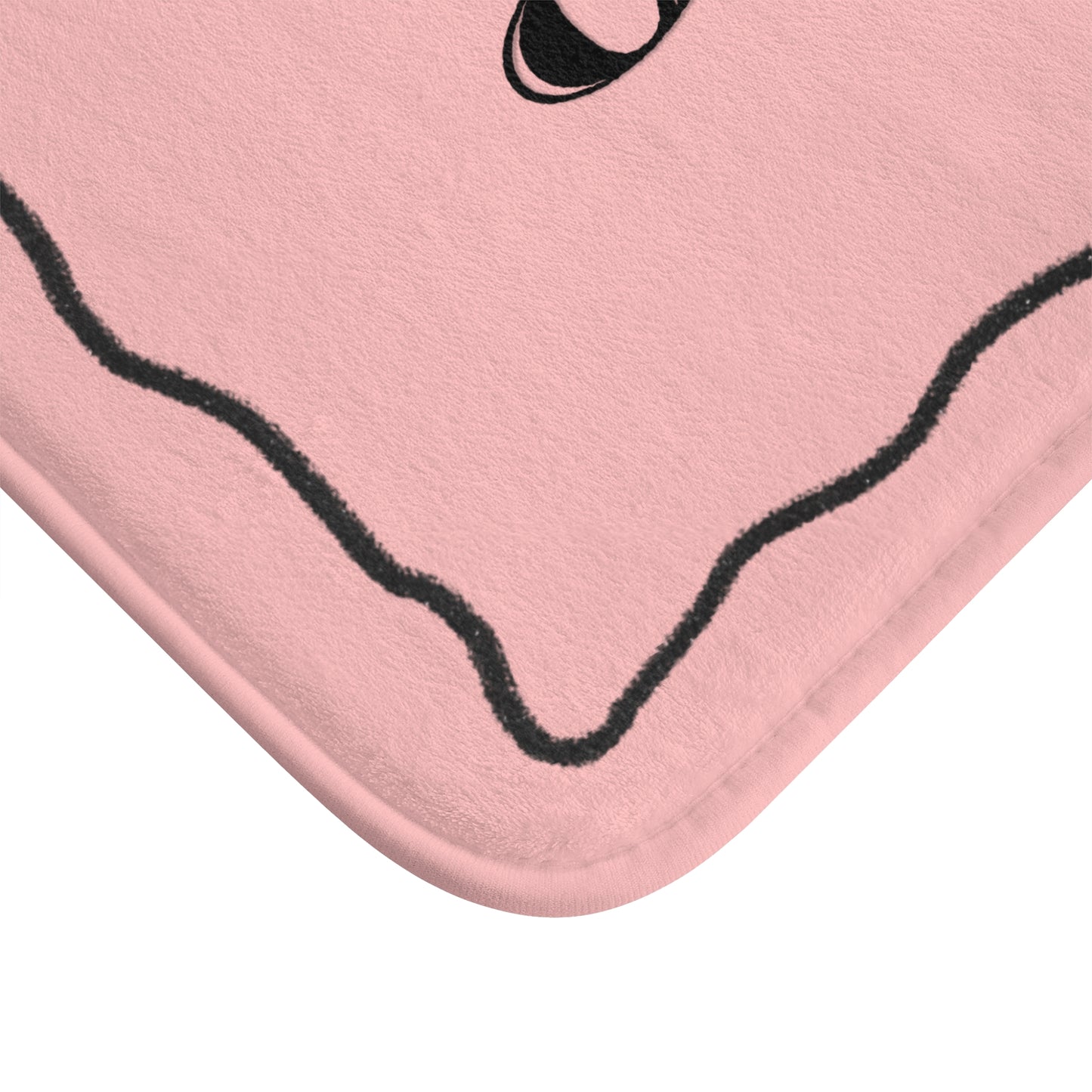 OUI Pink Bath Mat — Feminine French Bathroom Rug