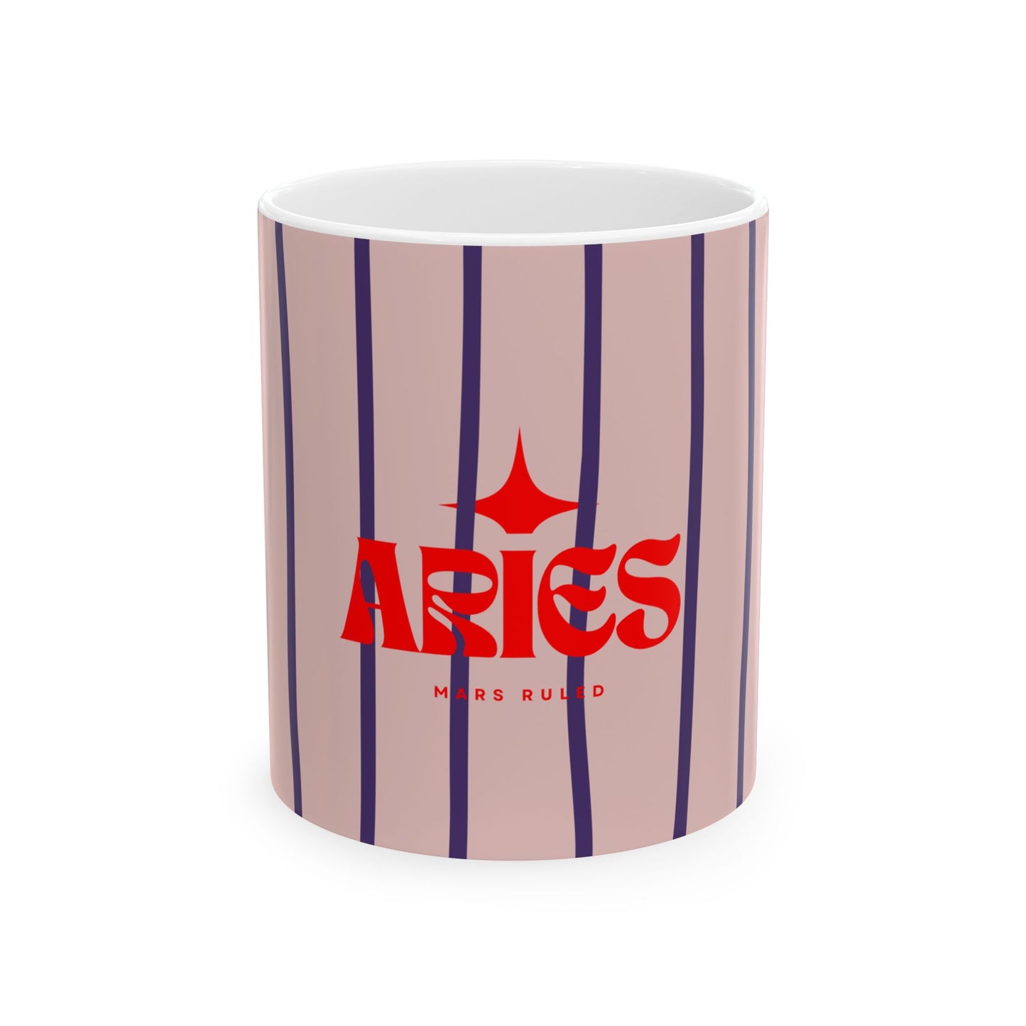 Astrological Wheel ARIES Mug, Whimsical design