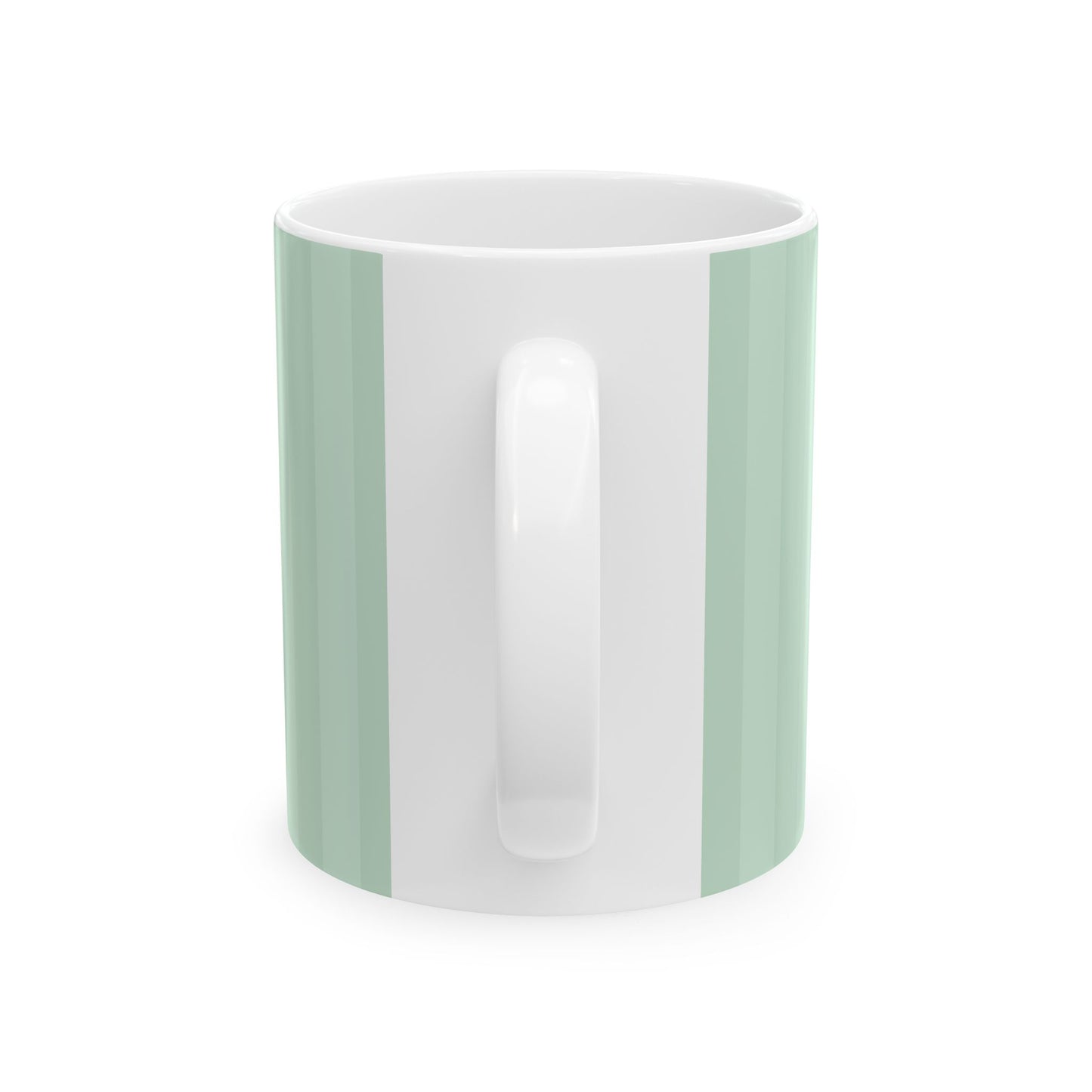 Ceramic Mug — "The Breakfast Club" Mint Striped Coffee Mug (11oz & 15oz)