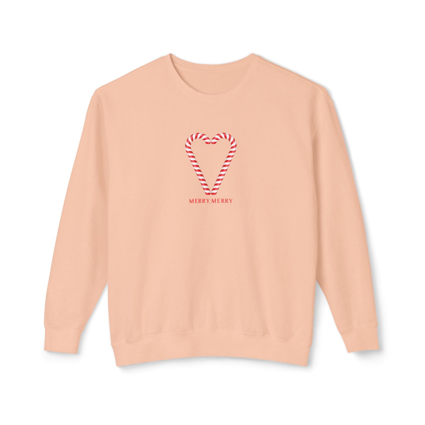 Candy Cane Heart Christmas Sweater, Premium Cotton