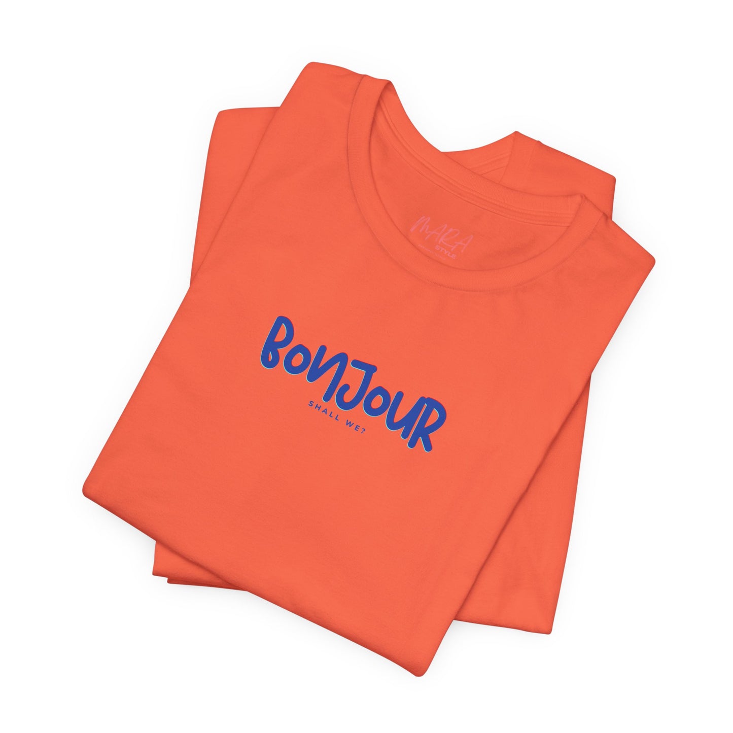 Bonjour Playful Hello Unisex Tee, French Preppy