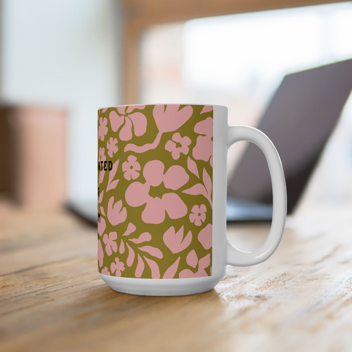 Inspirational Floral Ceramic Mug, CELERY - Humor and Wisdom Anais Nin Quote