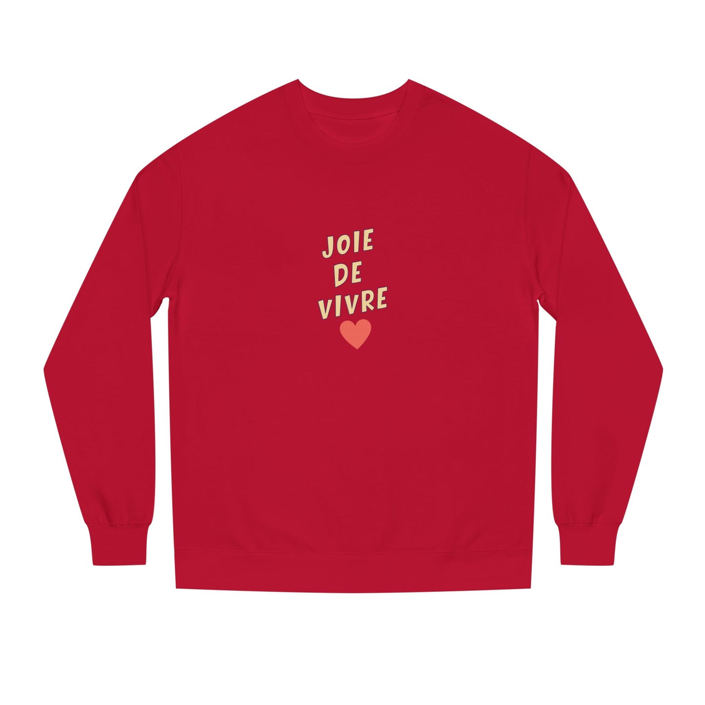 Joie de Vivre Ladies Sweatshirt, RED