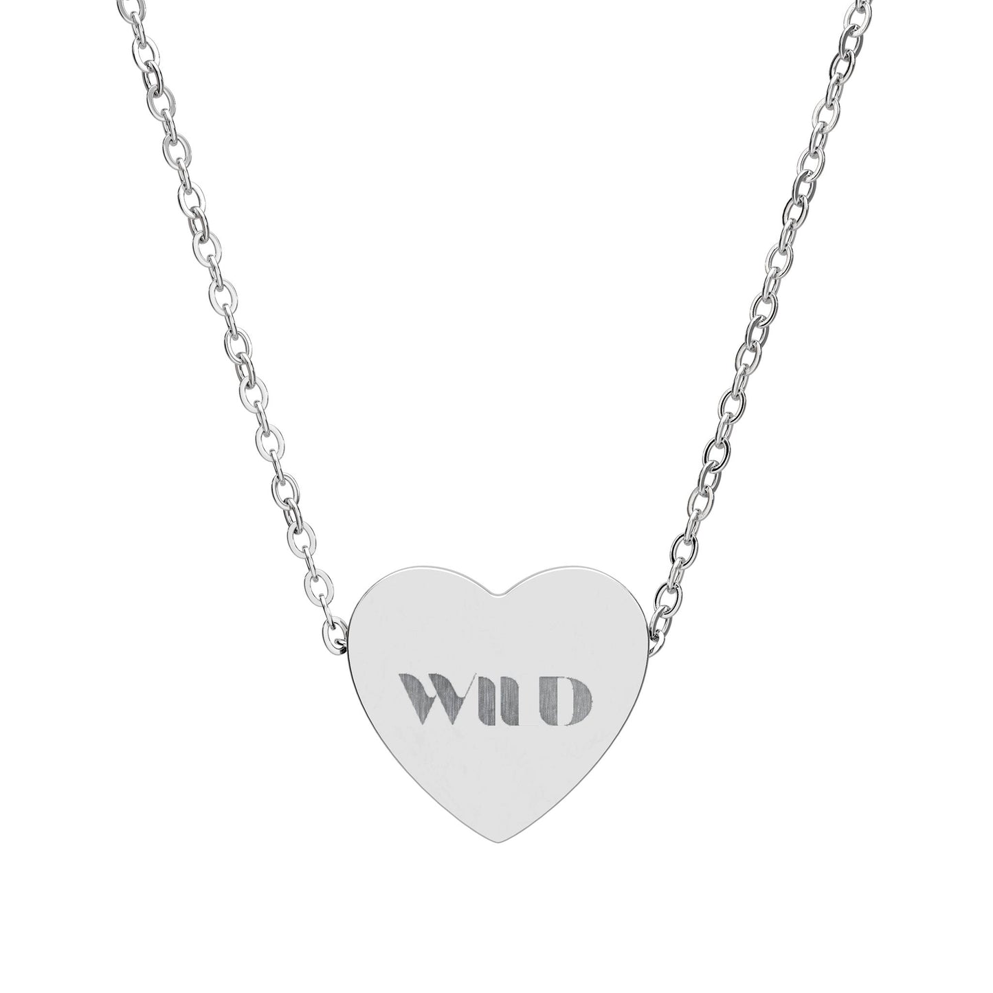 WILD Heart Necklace Silver