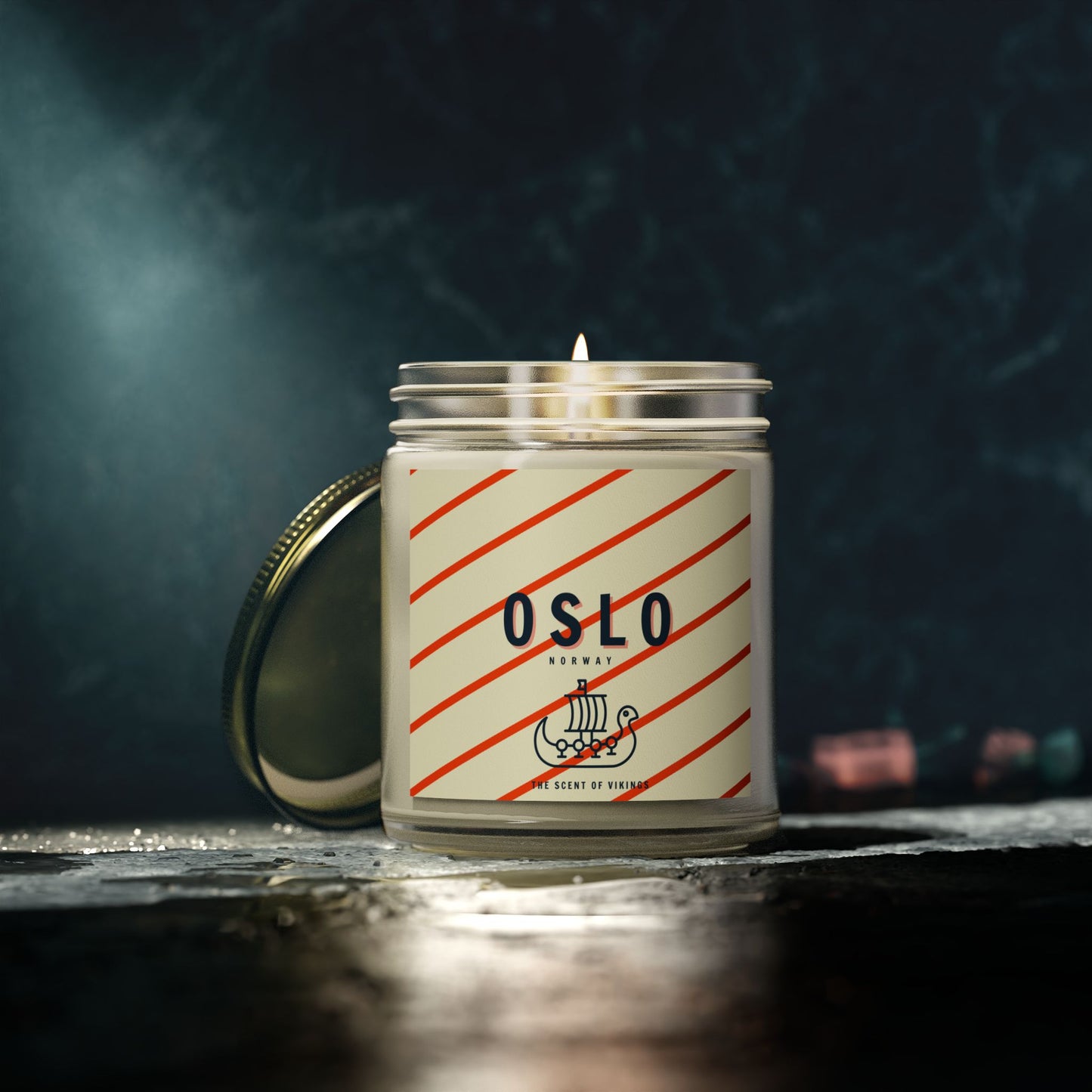 The Scent of Vikings, Oslo Nordic Style Candle, Beachwood
