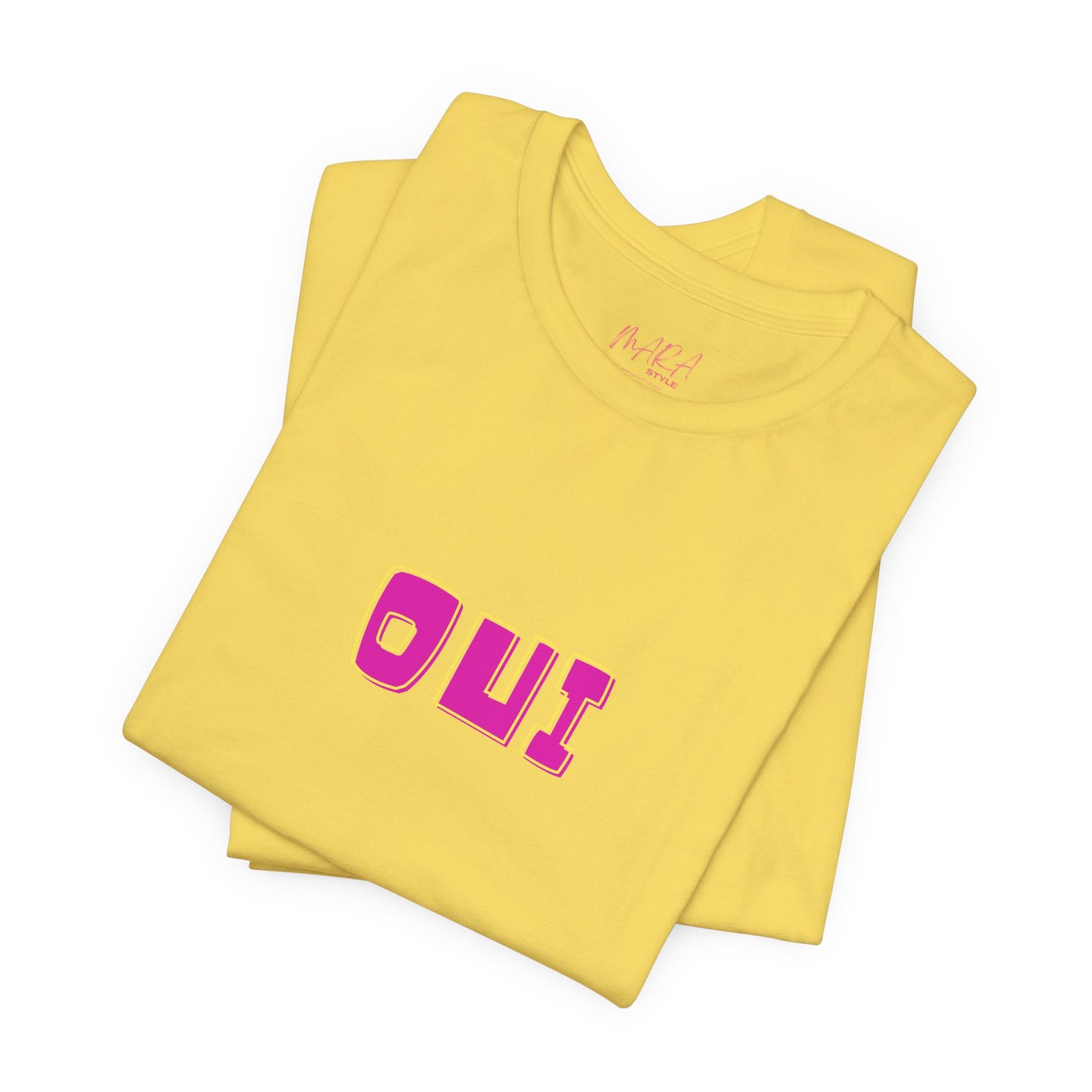 French Bold OUI Tee, Summer Colors