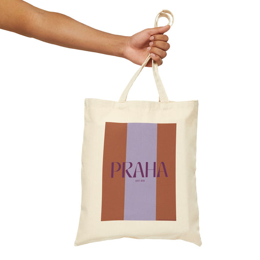 PRAHA Modern Canvas Tote Bag - The Global Nomad Edition