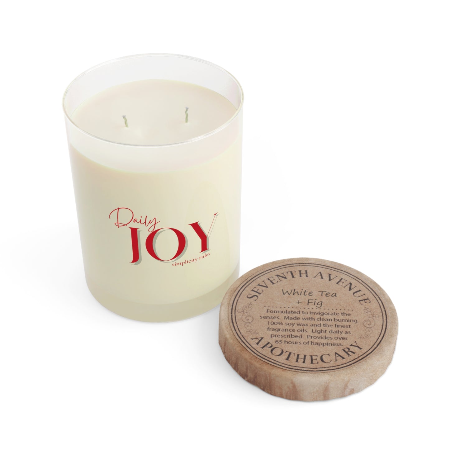 Daily JOY Aromatherapy Red Candle, Holiday Scented Candle 11oz,