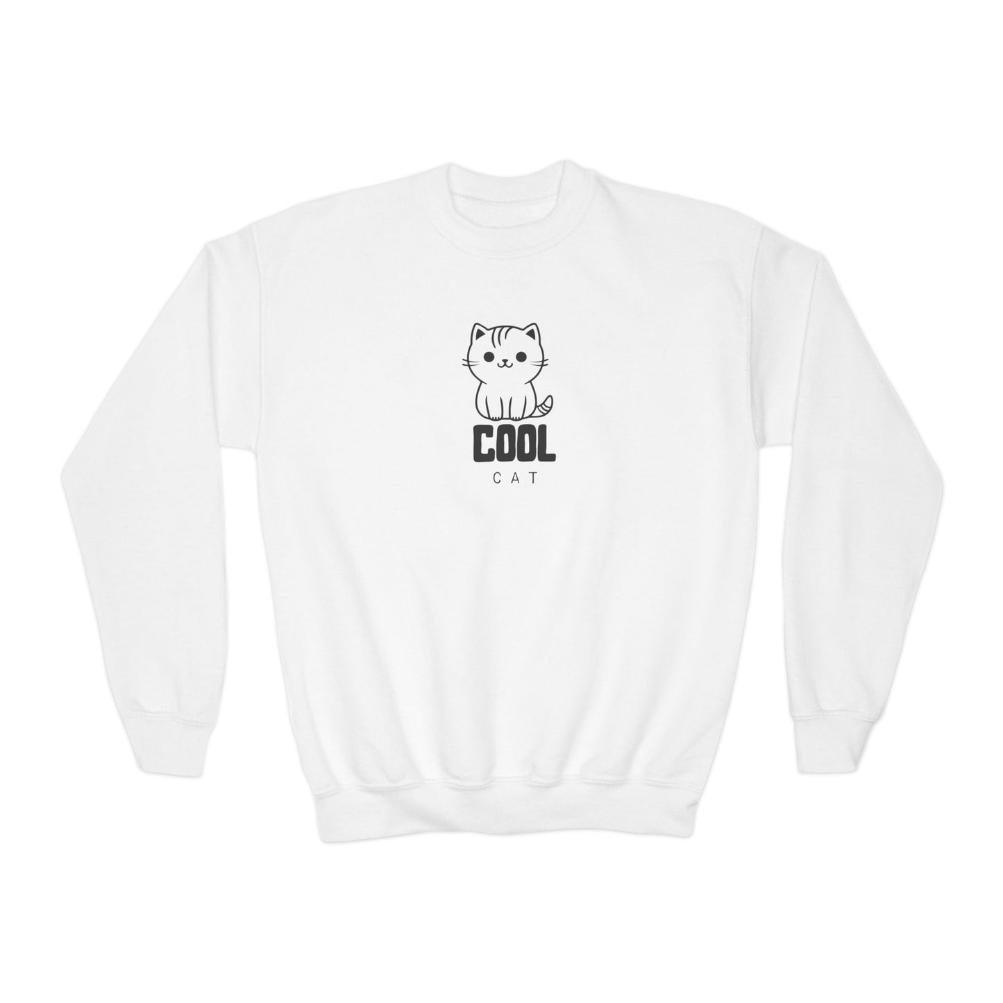 Cool Cat Teen  Crewneck Sweatshirt | Halloween Shirt