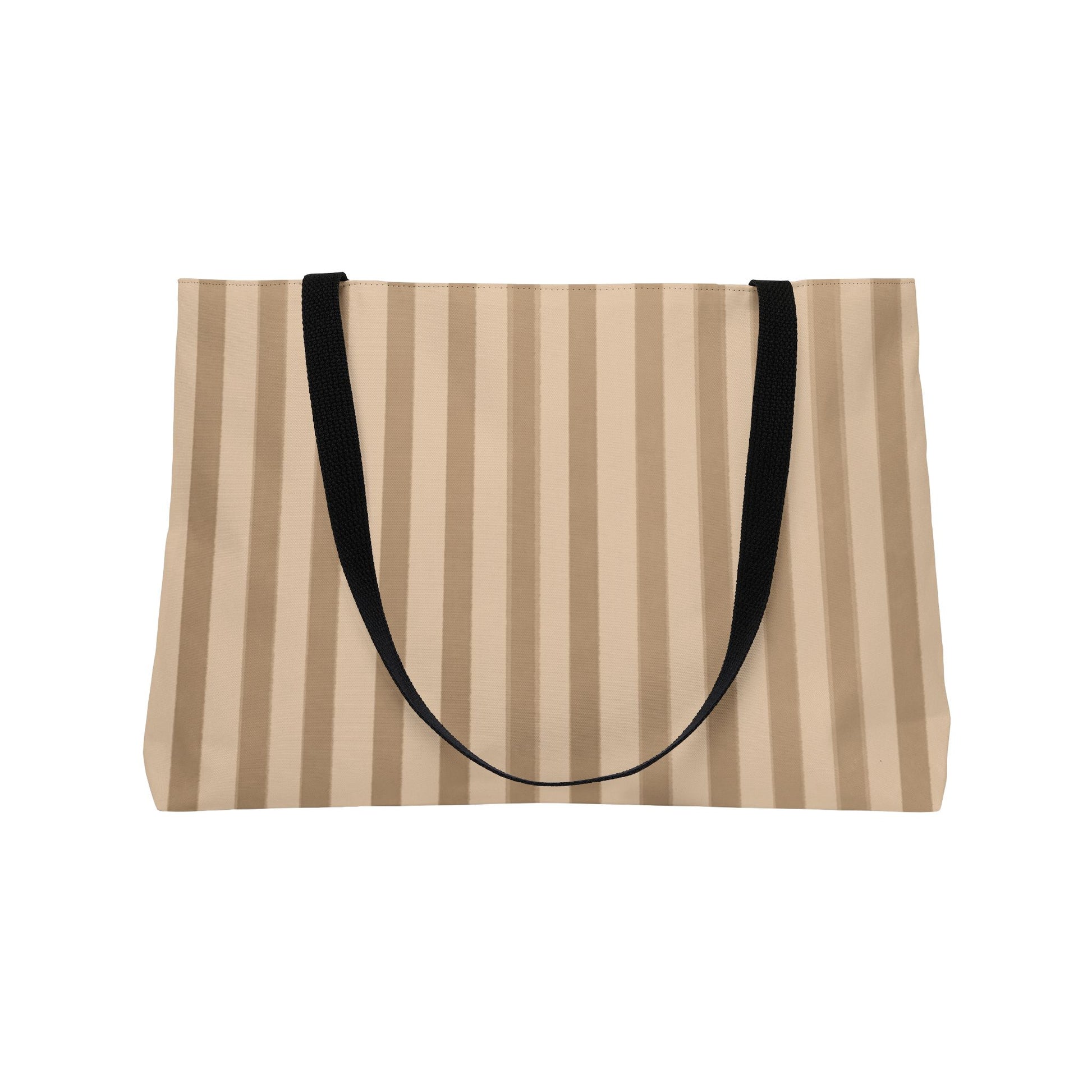 Beige stripped tote for women
