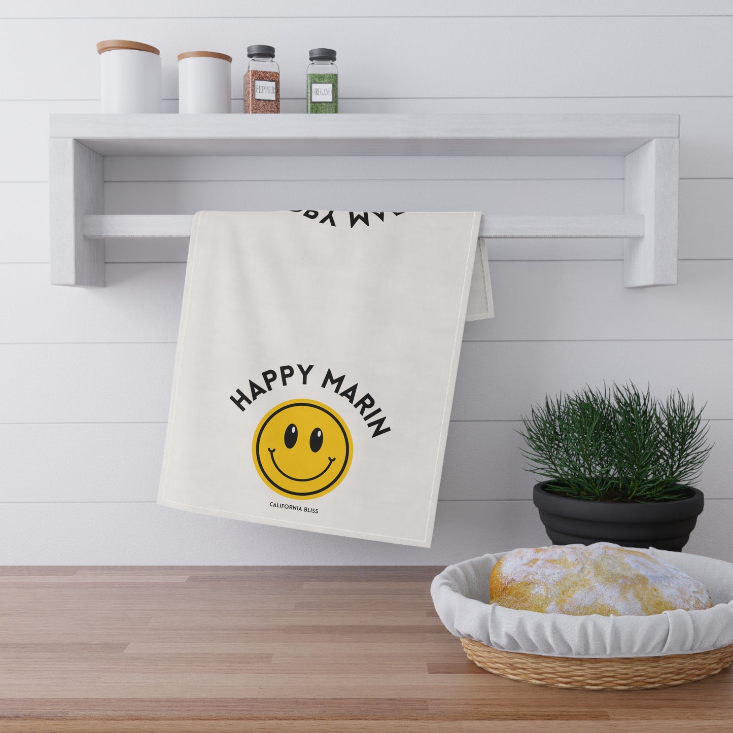 Happy Marin Kitchen Towel,  California Farmhouse