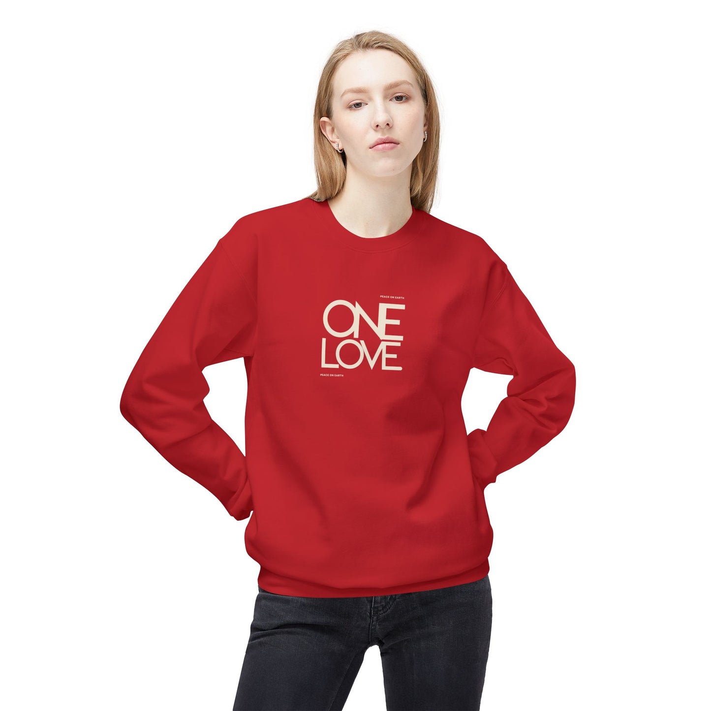 One Love Peace on Earth Holiday Unisex Sweatshirt