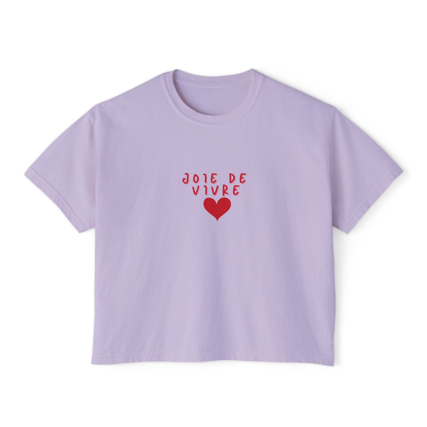 Joie de Vivre Women's Boxy Tee, French Casual Tee