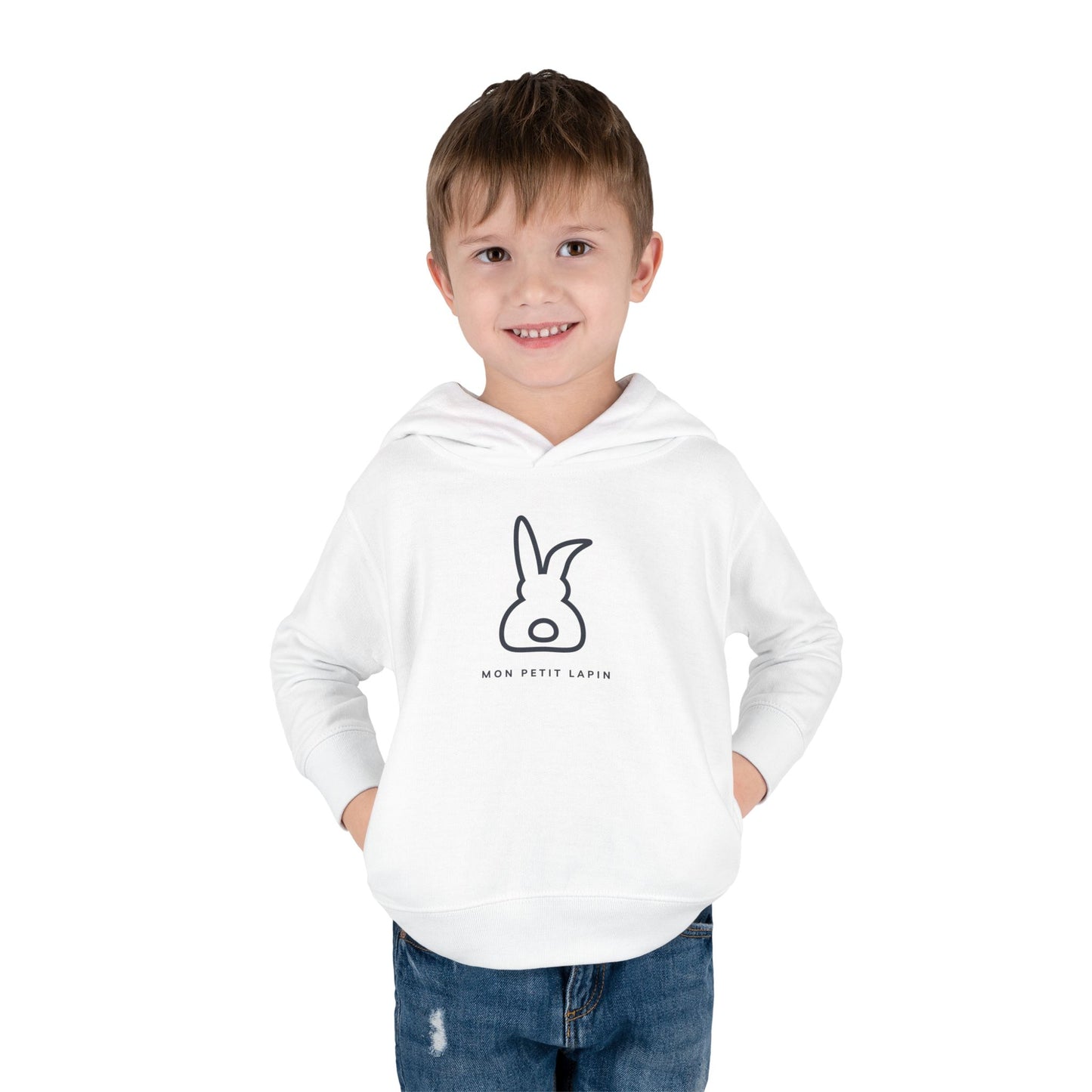 Mon Petit Lapin - Cute Toddler Fleece Hoodie Pullover