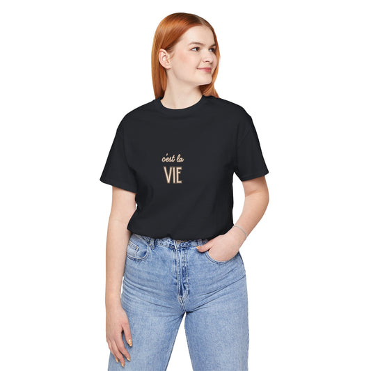 C'est la Vie Graphic Tee, BLACK