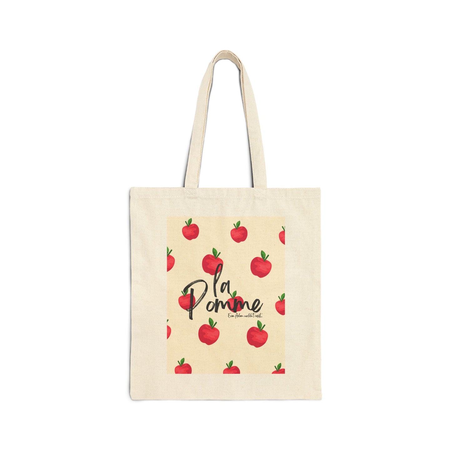 La Pomme "Apple" Cotton Canvas Tote Bag