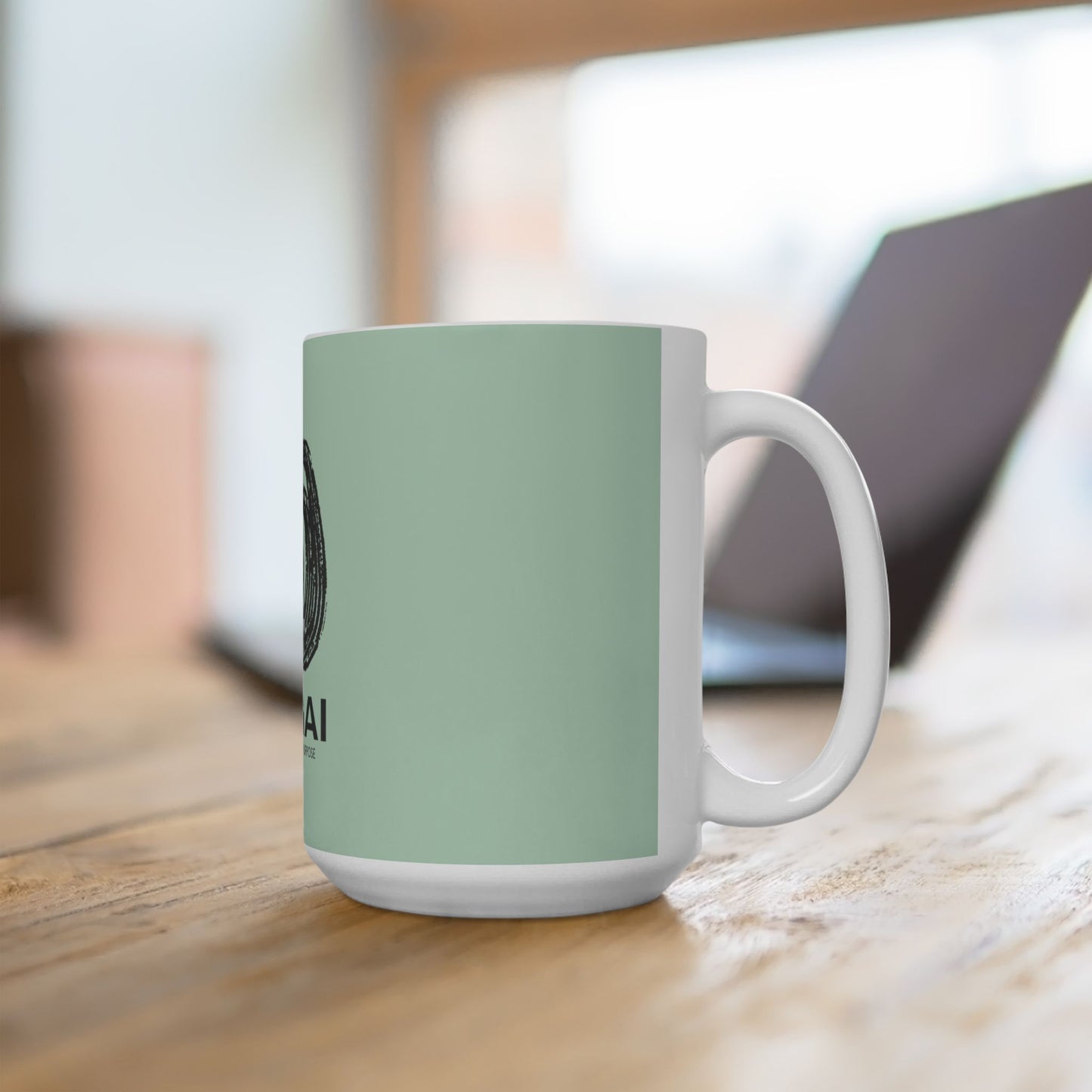 Ikigai Ceramic Mug, Japanese Philosophy Coffee Cup