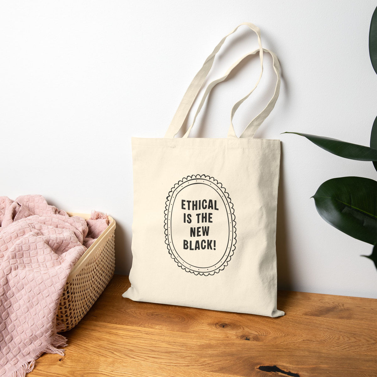 Ethical is the New Black Canvas tote