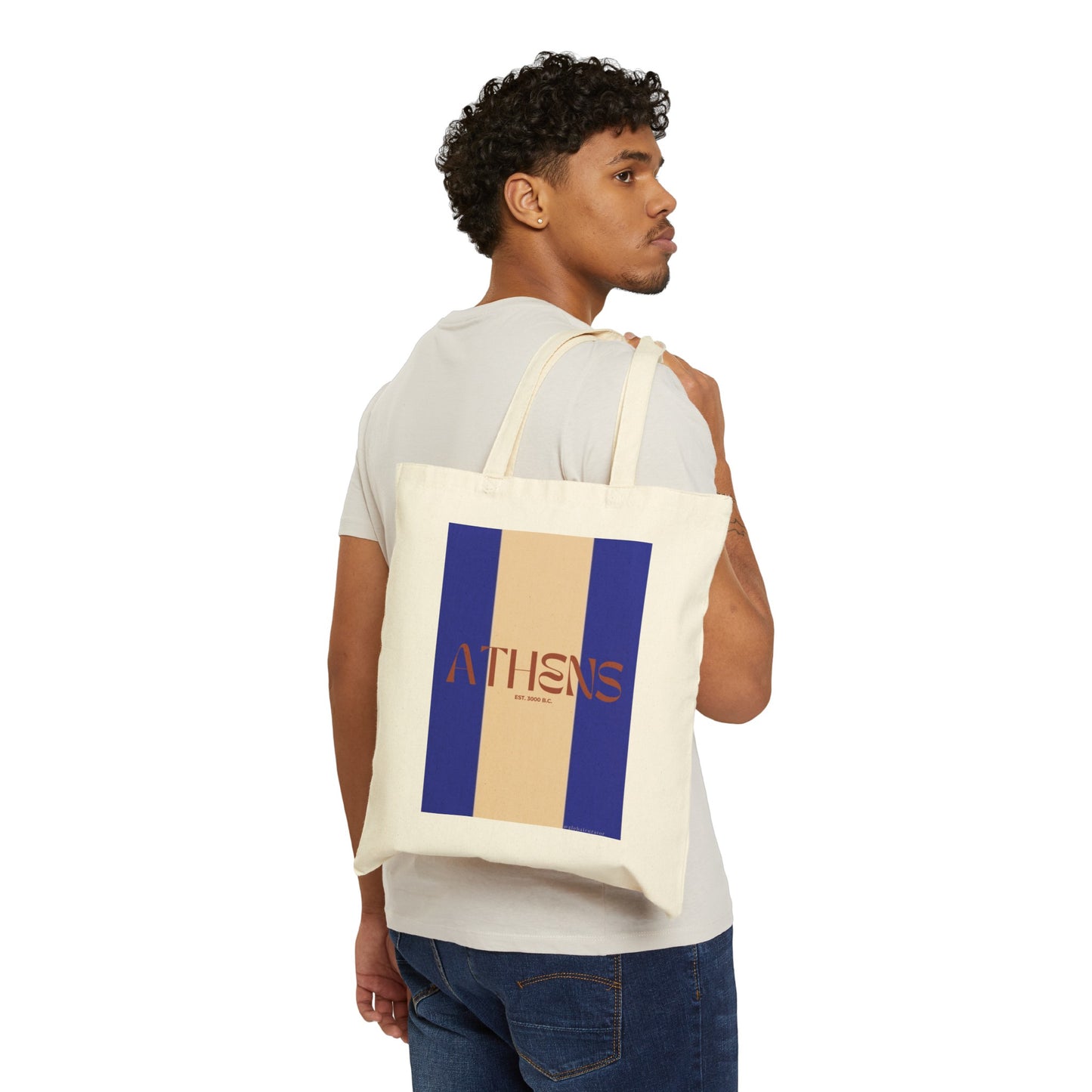 Athens Canvas Tote Bag, Global Nomad Edition