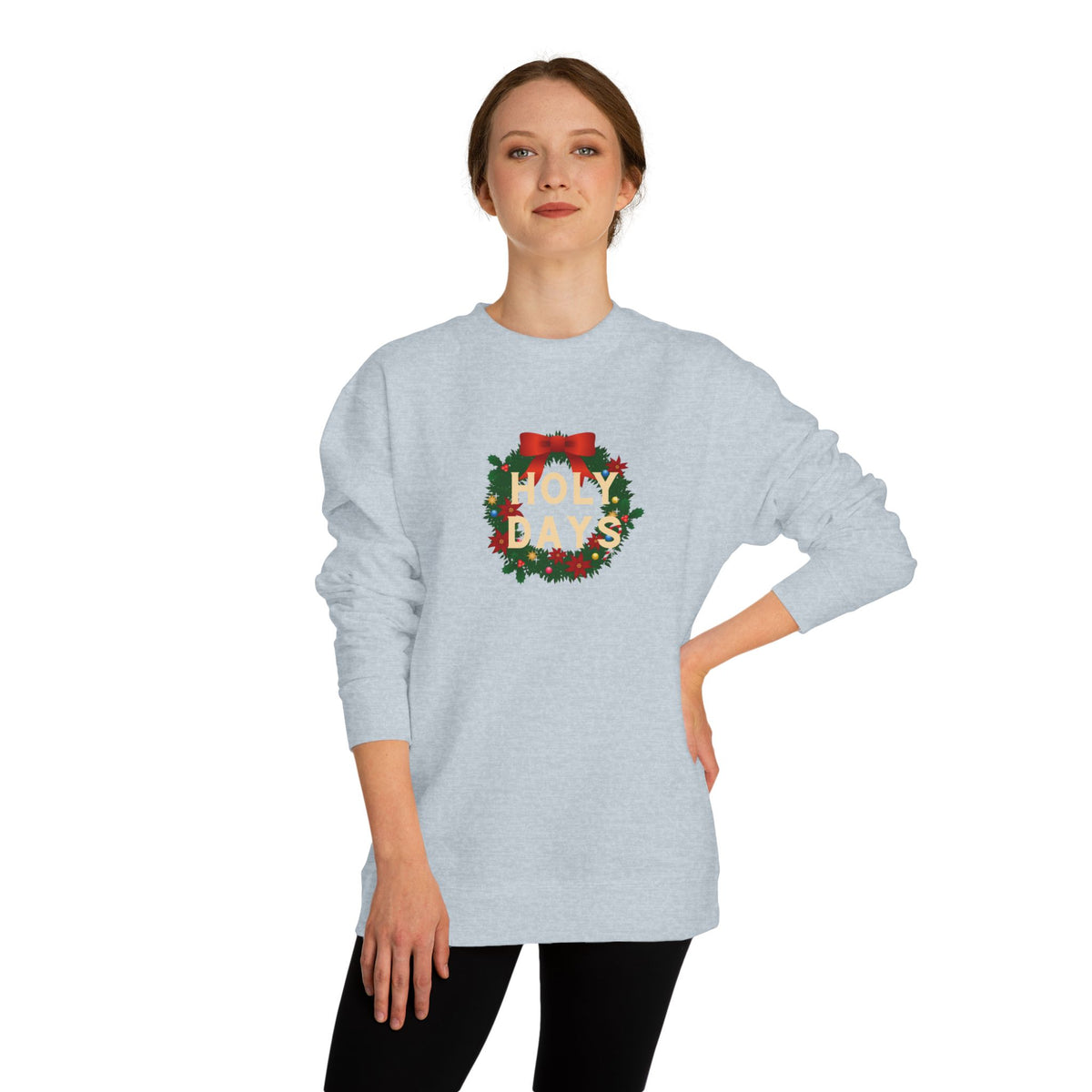 Holy Days Wreath Sweatshirt | Preppy Holiday Jumper