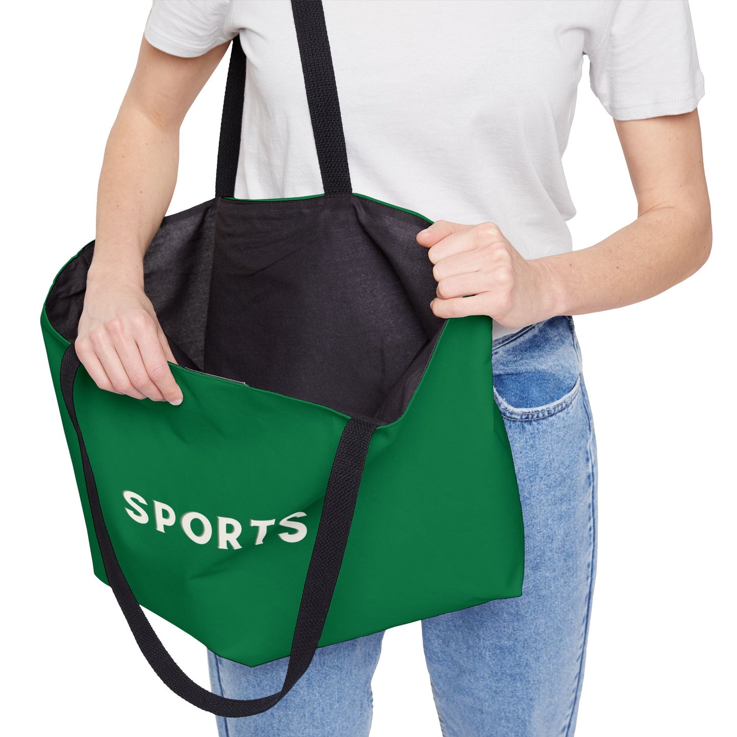 Oversized Tote Bag for SPORTS Moms, Kelly Green