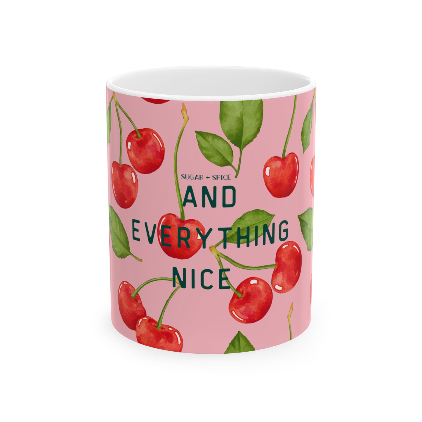 Playful Cherry Mug, What are girls made of? -Everything Nice