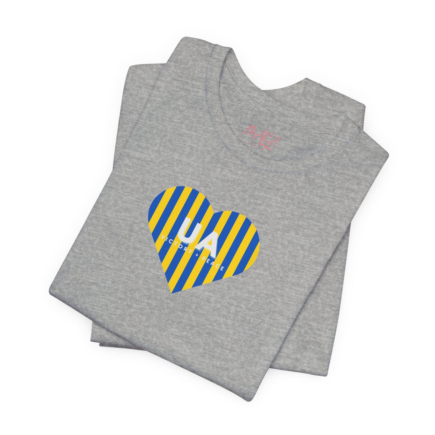 Ukraine Heart Support Tee - Slava Ukraini