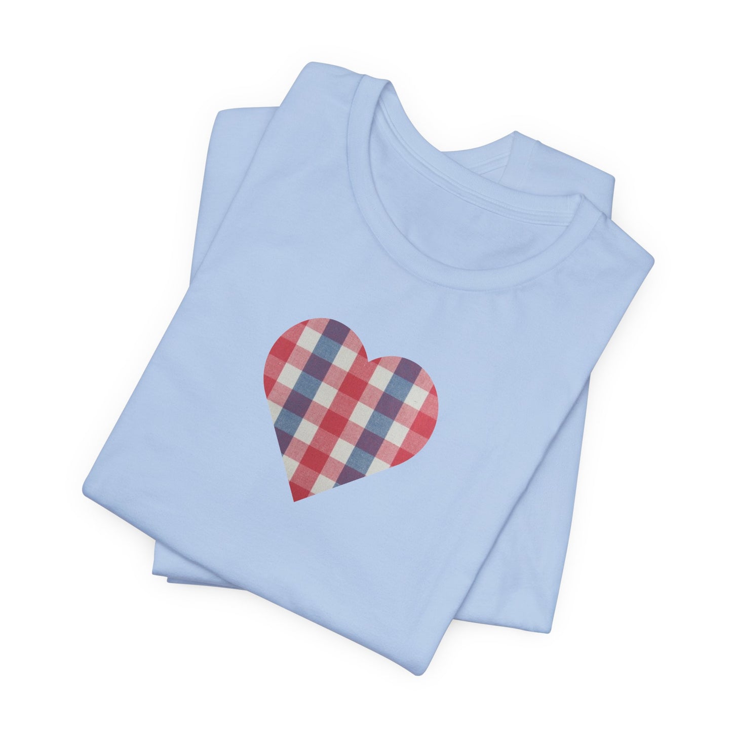 Gingham Heart Ladies Tee, Preppy Basics