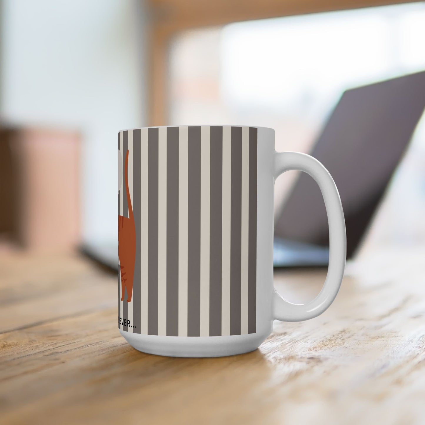 Cat Gotcha Cute mug, GREY  | Cat Adoption Mug