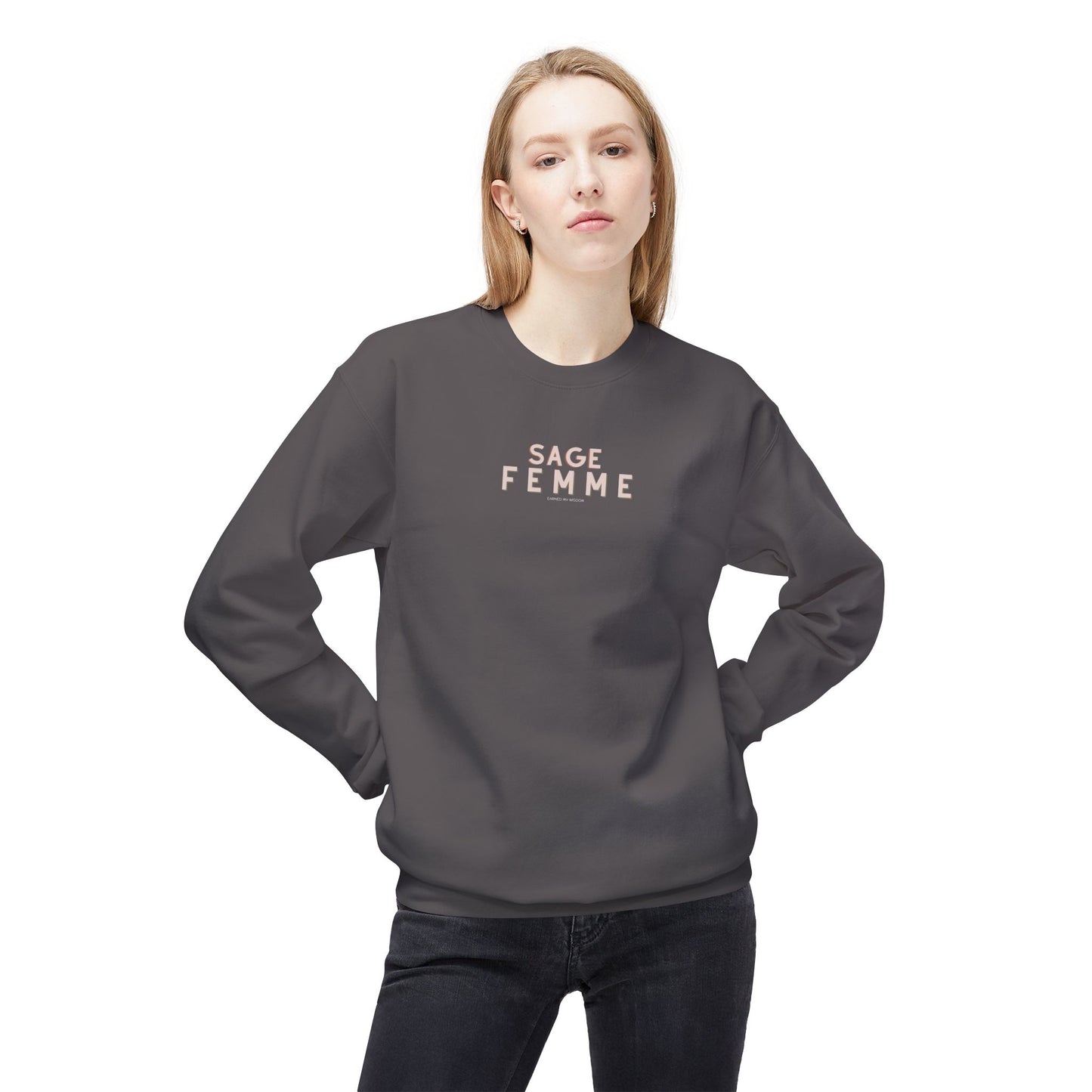 Sage-Femme Fleece Sweatshirt, Wise Woman Gift