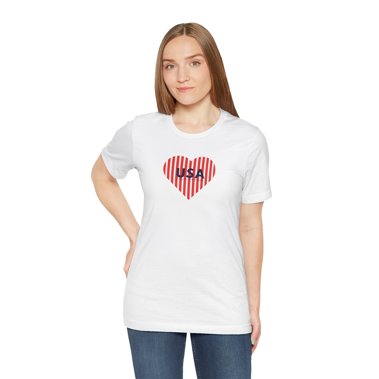 Team USA Heart Tshirt, Patriotic Shirt