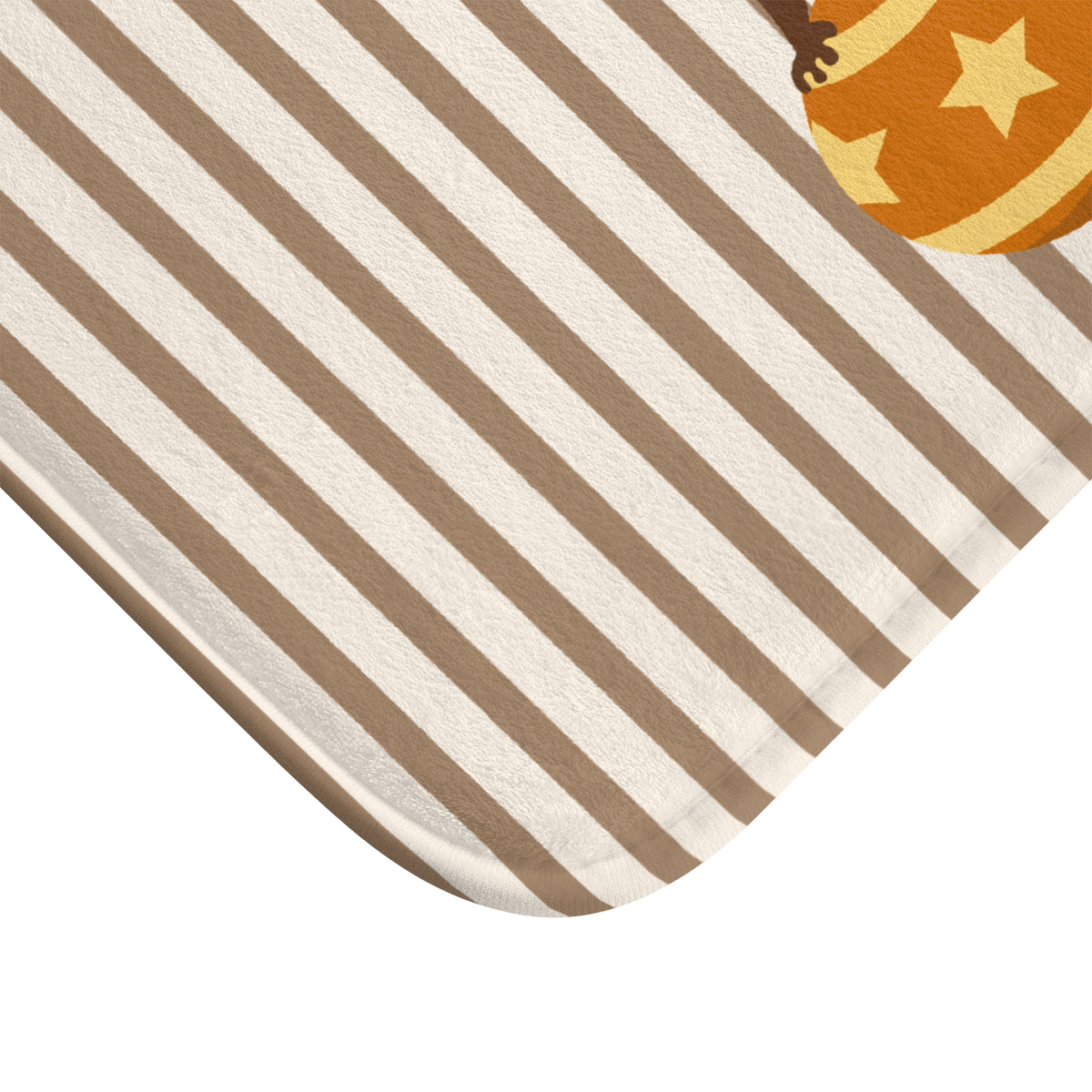 Circus Monkey Bath Mat with Striped Nursery Design