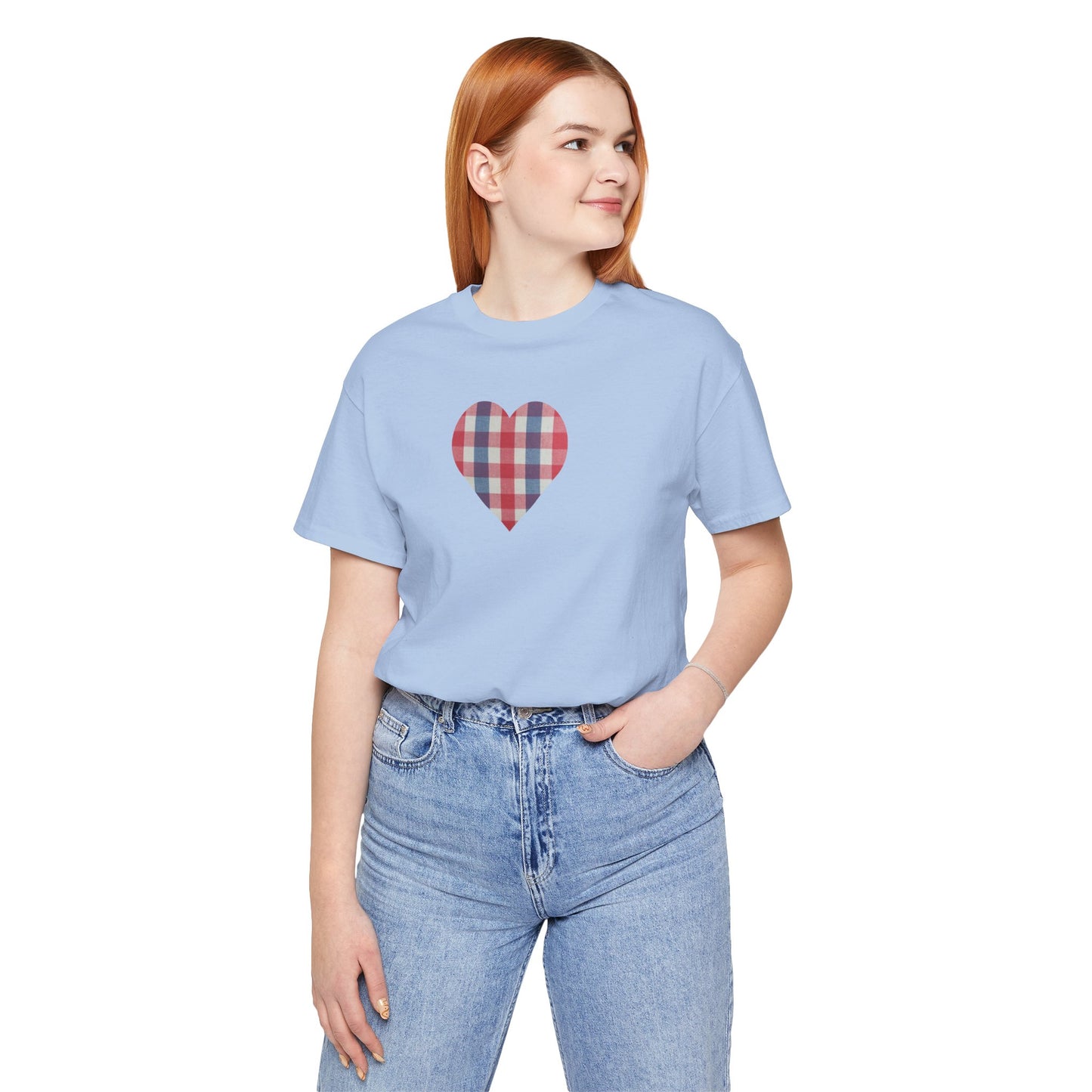 Gingham Heart Ladies Tee, Preppy Basics