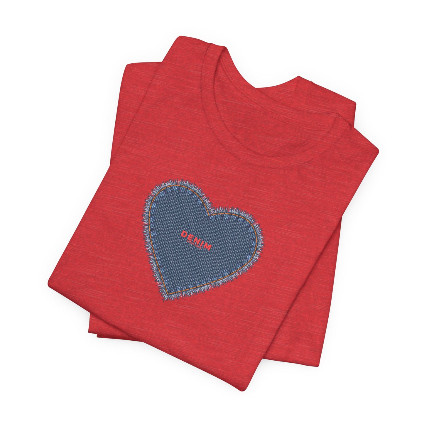 DENIM Heart Ladies Tshirt,  Jean Lover Shirt