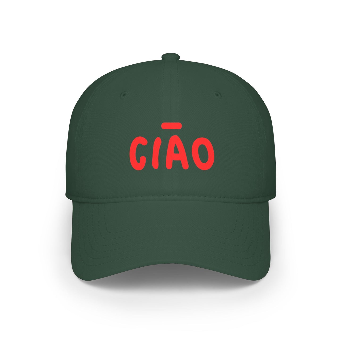 Green cap with red 'CIAÓ' text on a white background