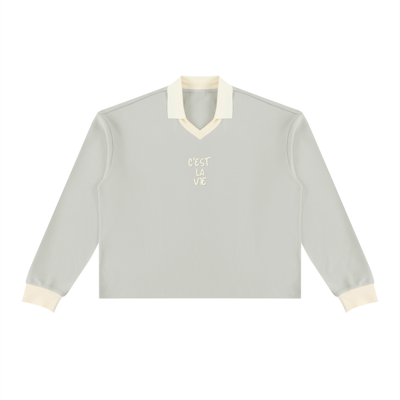 C'est la Vie  V-Neck Long Sleeve Sweatshirt