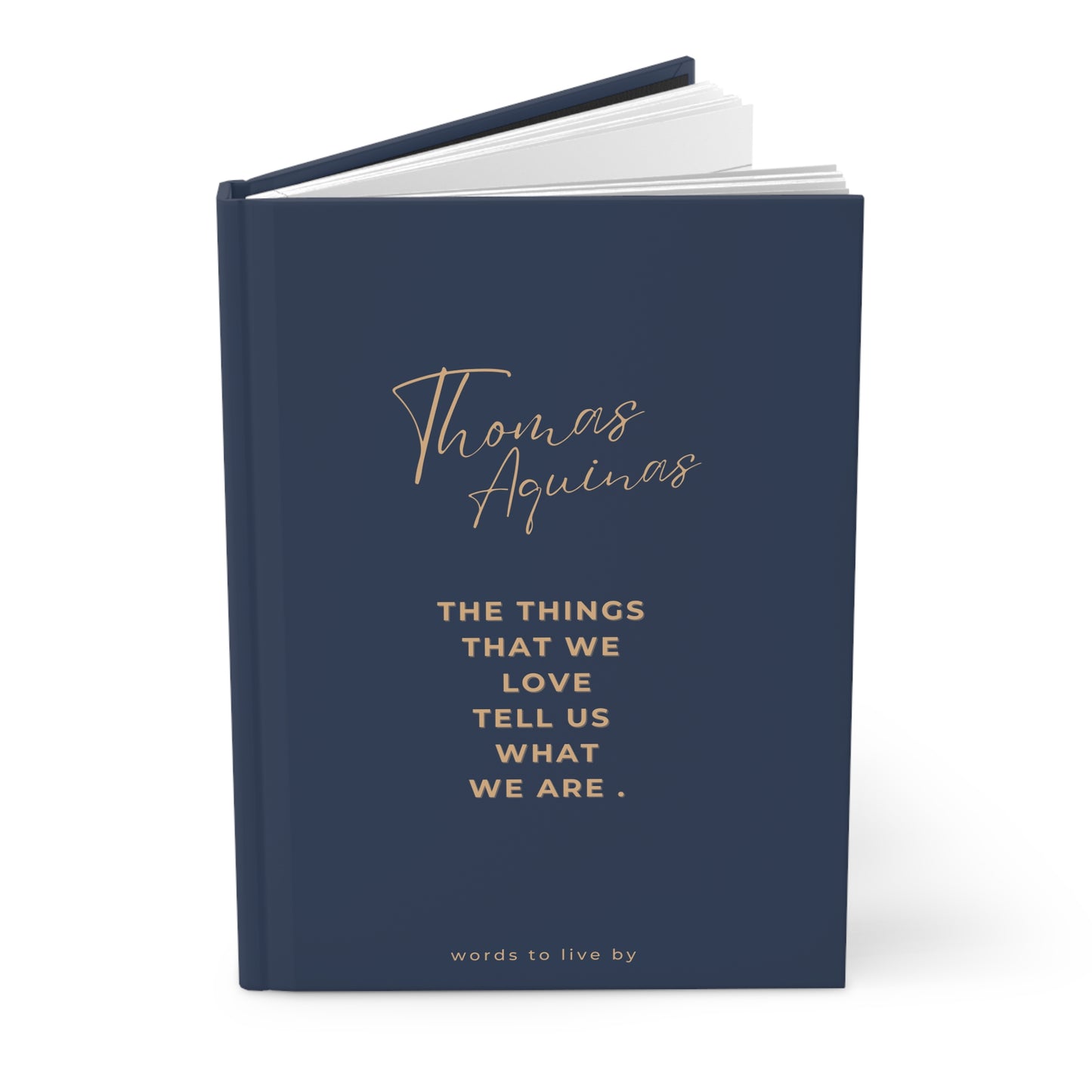 Thomas Aquinas Quote Hardcover Journal, Dark Blue