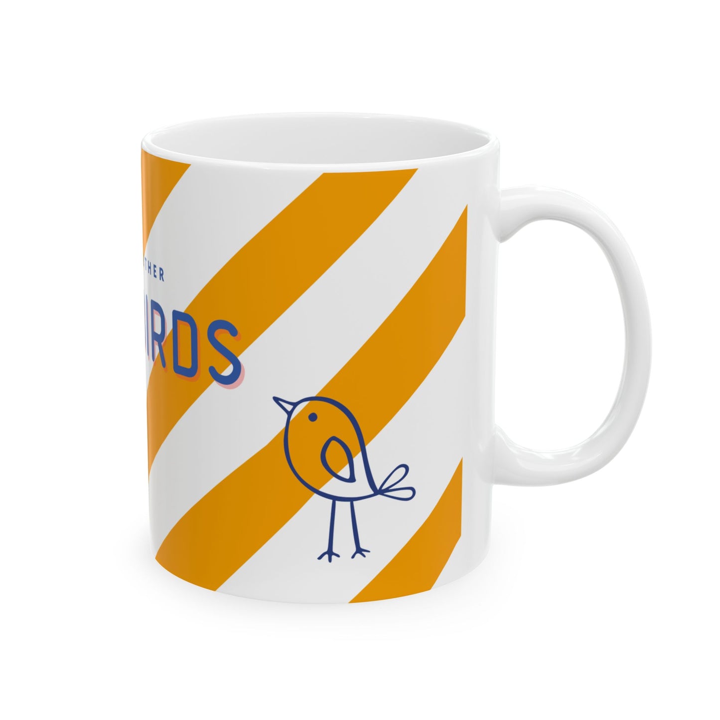 LoveBirds Preppy Couples Mug, Yellow | Newlywed Gift