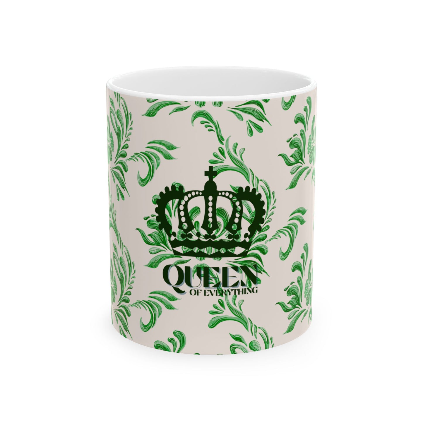 Queen of Everything Royal Mug — Green, Mom Gift