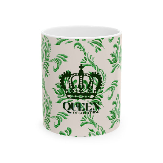 Queen of Everything Royal Mug — Green, Mom Gift