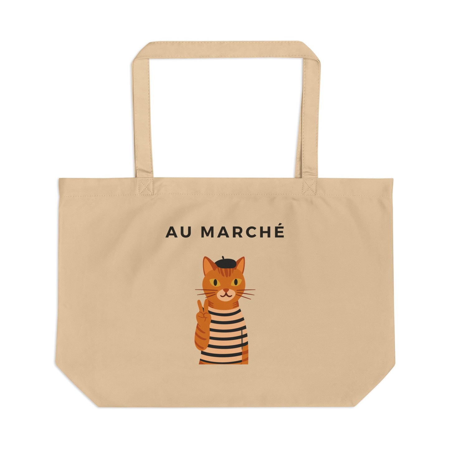 Large Eco Tote — Au Marché Cat Market Tote
