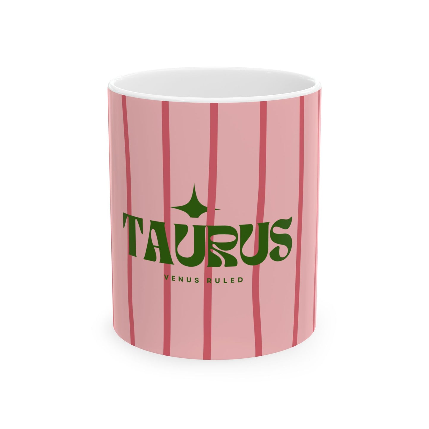 Astrological Wheel Taurus Mug, Whimsical Bday Gift