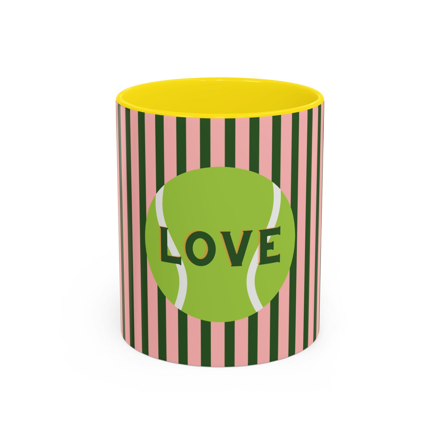 Tennis Love Coffee Mug, PINK — Tennis Ball Coffee Cup