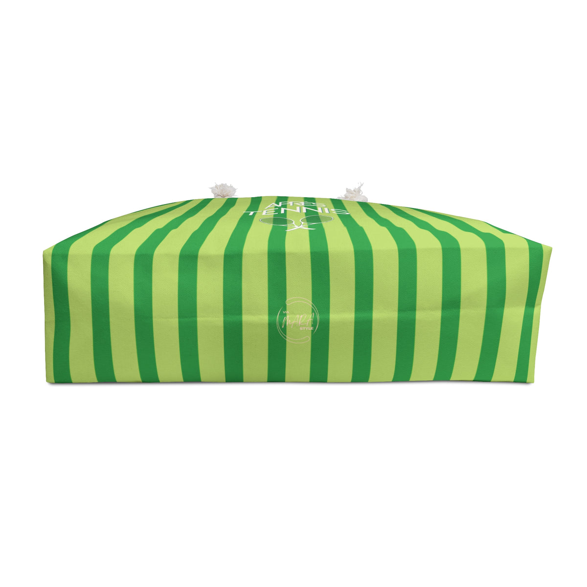 Tennis Weekender Bag — 'Après Tennis' Green Striped Travel Tote
