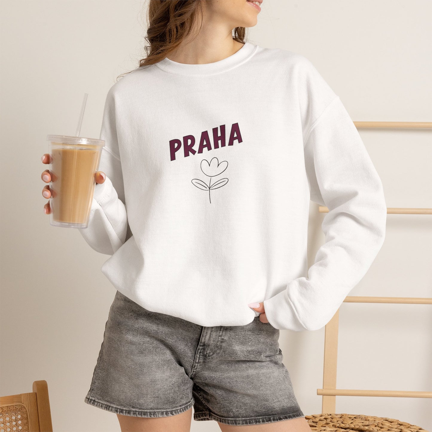 PRAHA Floral Crewneck Sweatshirt - Global Nomad Edition