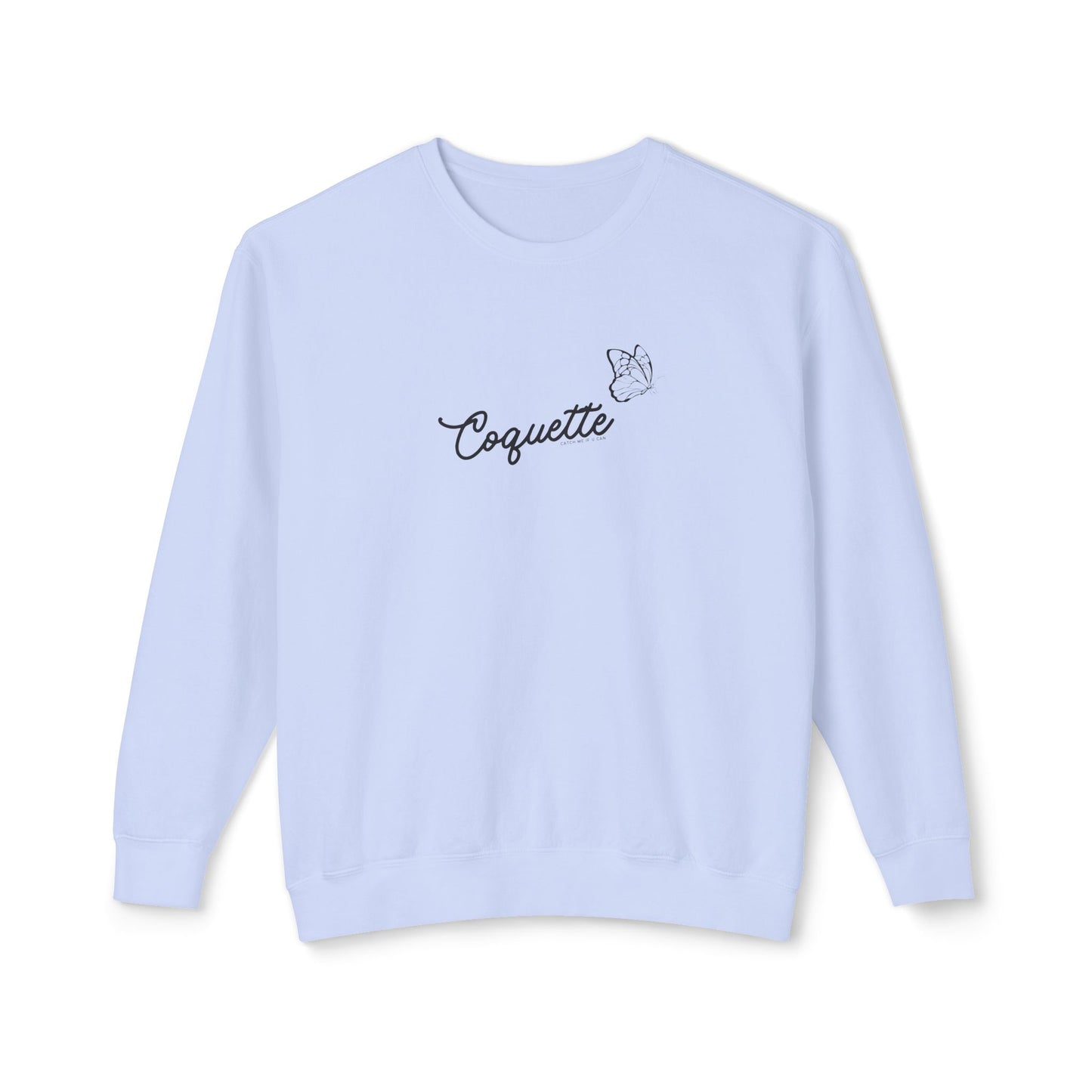 Coquette Butterfly Crewneck Sweatshirt, 100% Ring Spun Cotton